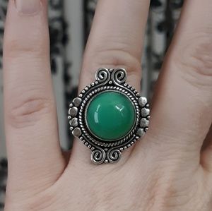 New Botswana Agate 925 Silver Ring.